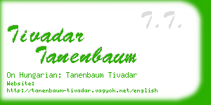 tivadar tanenbaum business card